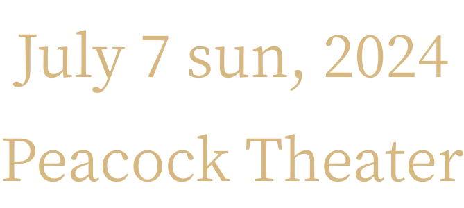 Welcome to Wonder Wander World concert in L.A. July 7(sun) 2024 Peacock Theater